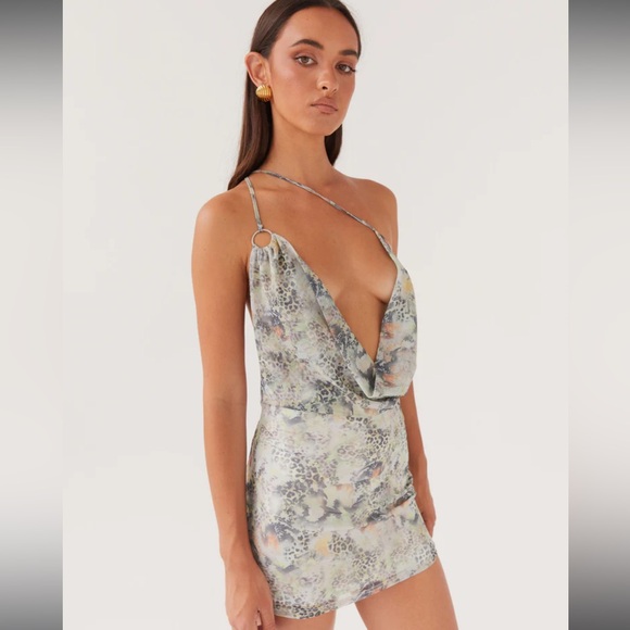 NWT PEPPERMAYO Bohemian Bliss Mesh Mini Dress - Leopard Luxe US Size 4 - Picture 5 of 5